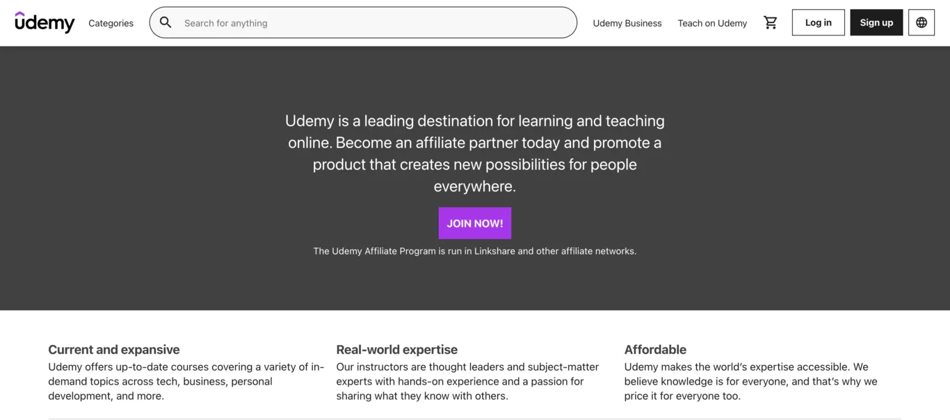 Meilleurs programmes d'affiliation Udemy