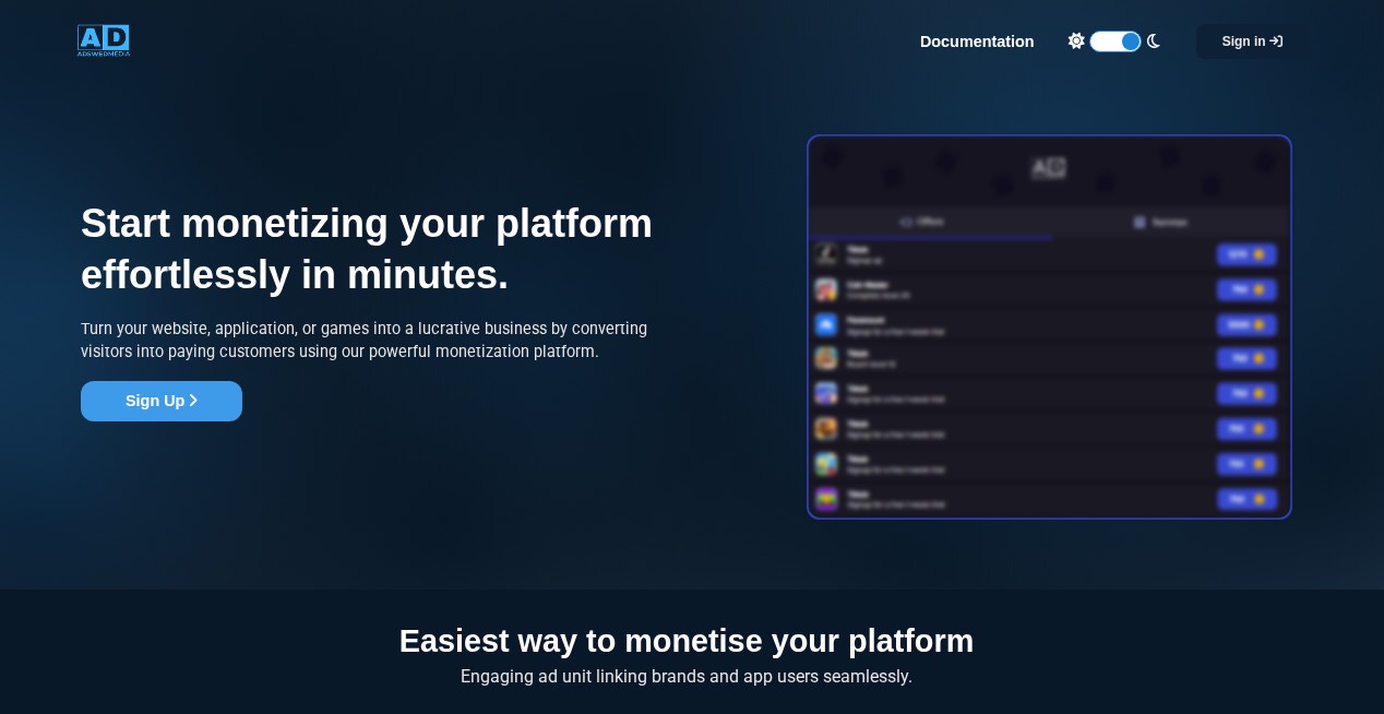 Programme d'affiliation Adswedmedia