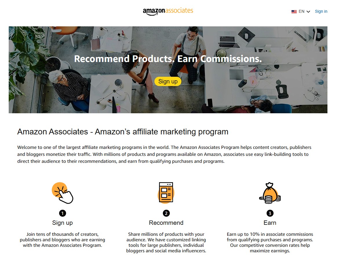 Programme d'affiliation Amazon Associates