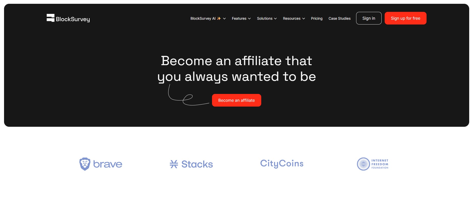 Programme d'affiliation BlockSurvey