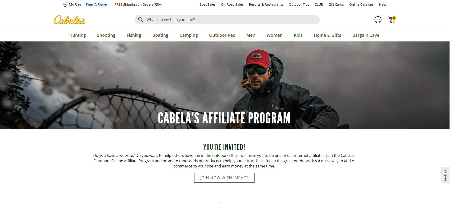 Programme d'affiliation Cabela's
