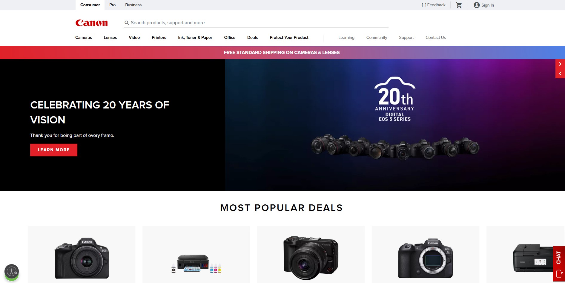 Programme d'affiliation Canon