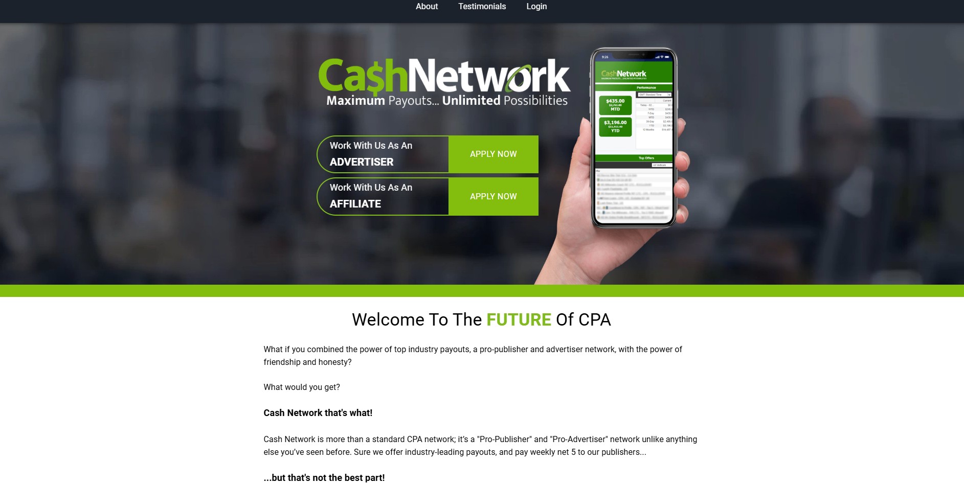 Programme d'affiliation Cash Network
