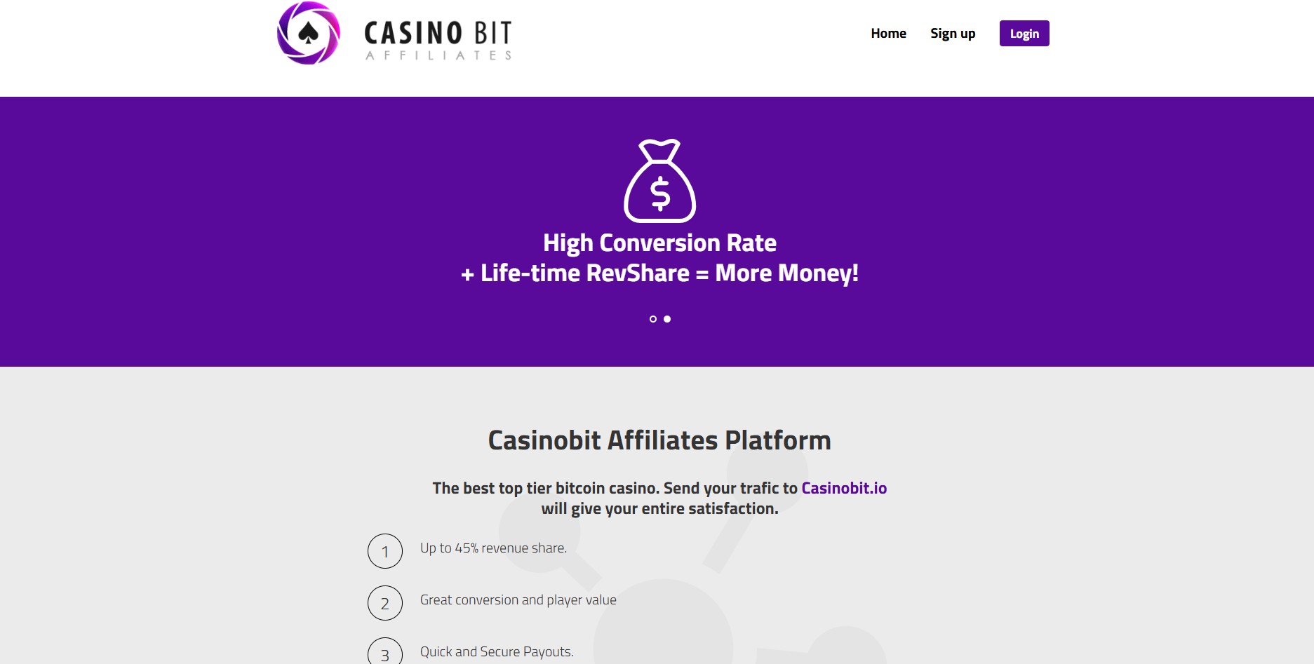 Programme d'affiliation Casinobit.io