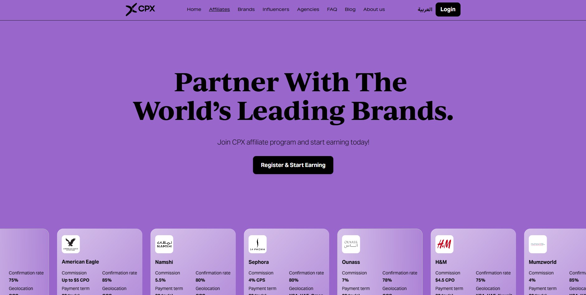 Programme d'affiliation CPX