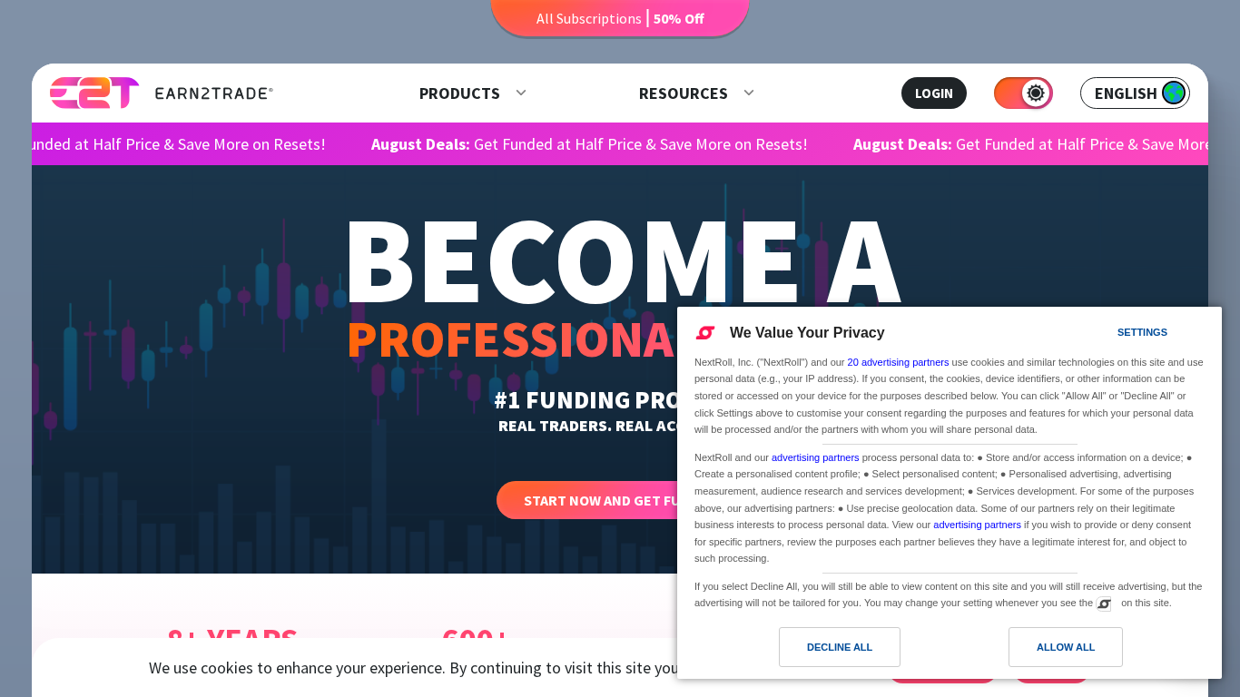 Programme d'affiliation Earn2Trade