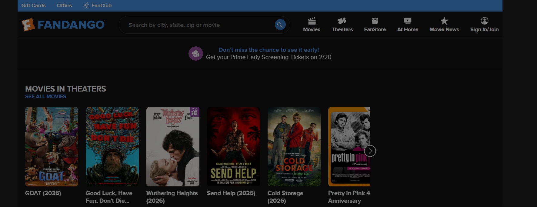 Programme d'affiliation Fandango
