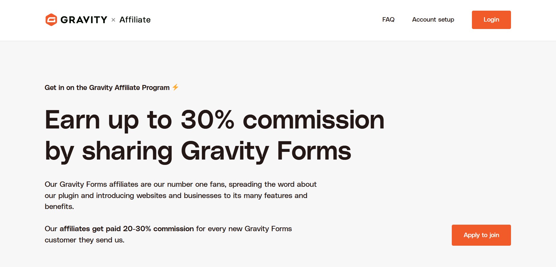 Programme d'affiliation Gravity Forms Community