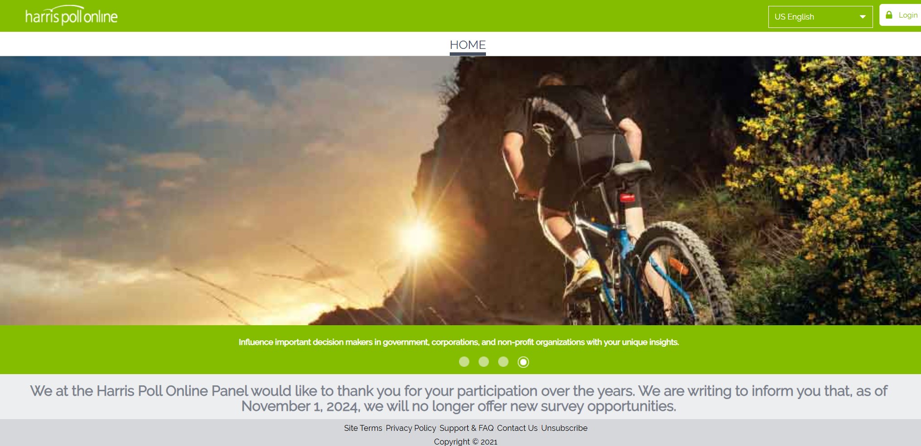 Programme d'affiliation Harris Poll Online