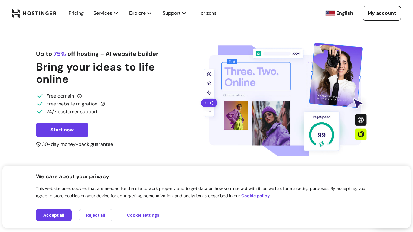 Programme d'affiliation Hostinger