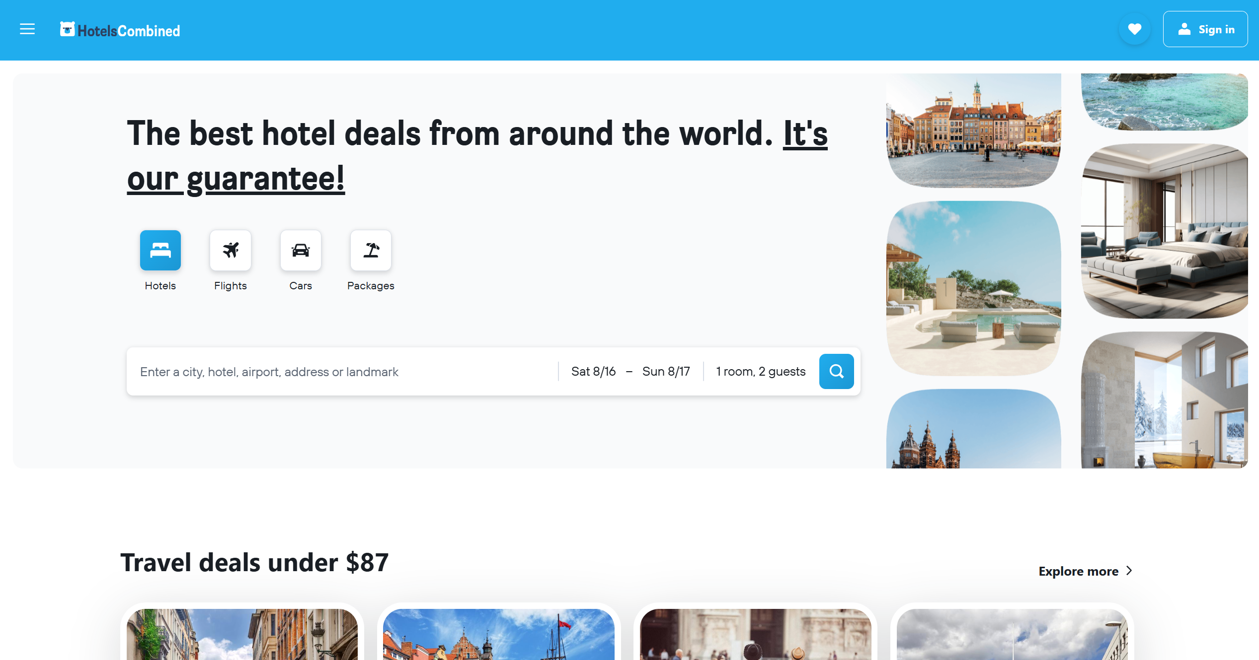 Programme d'affiliation HotelsCombined