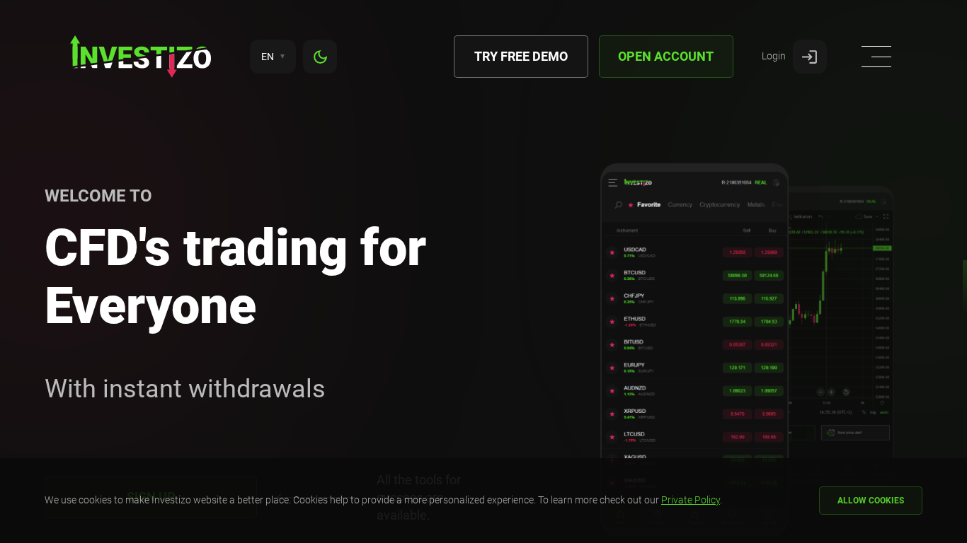 Programme d'affiliation Investizo