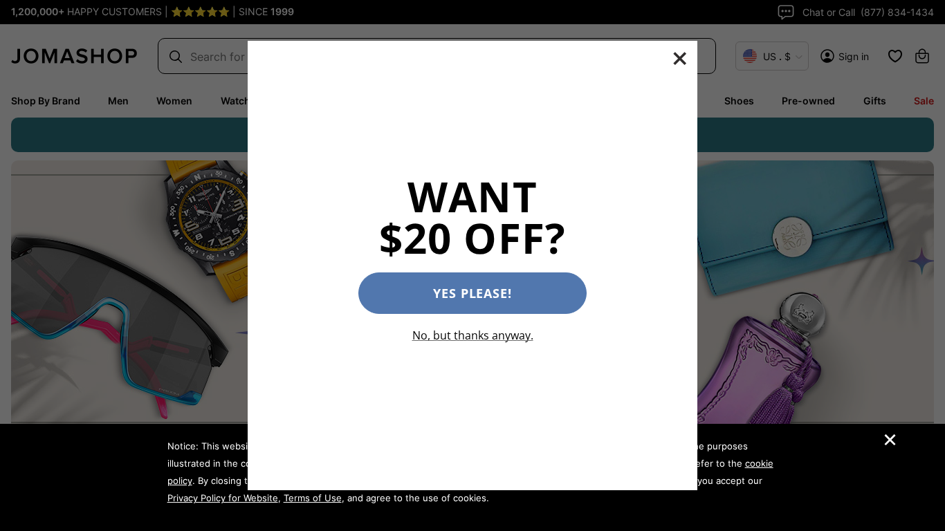 Programme d'affiliation Jomashop.com