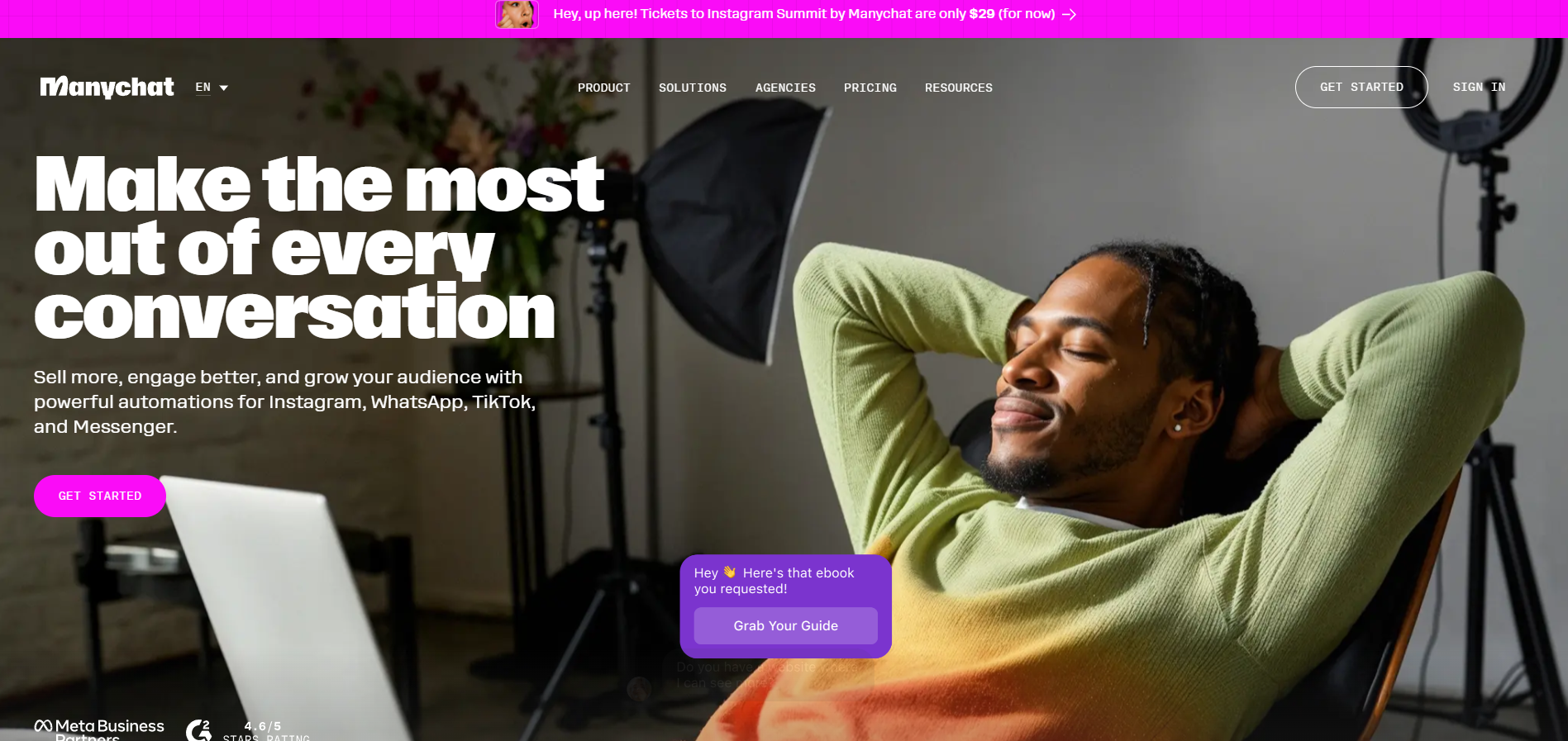 Programme d'affiliation ManyChat