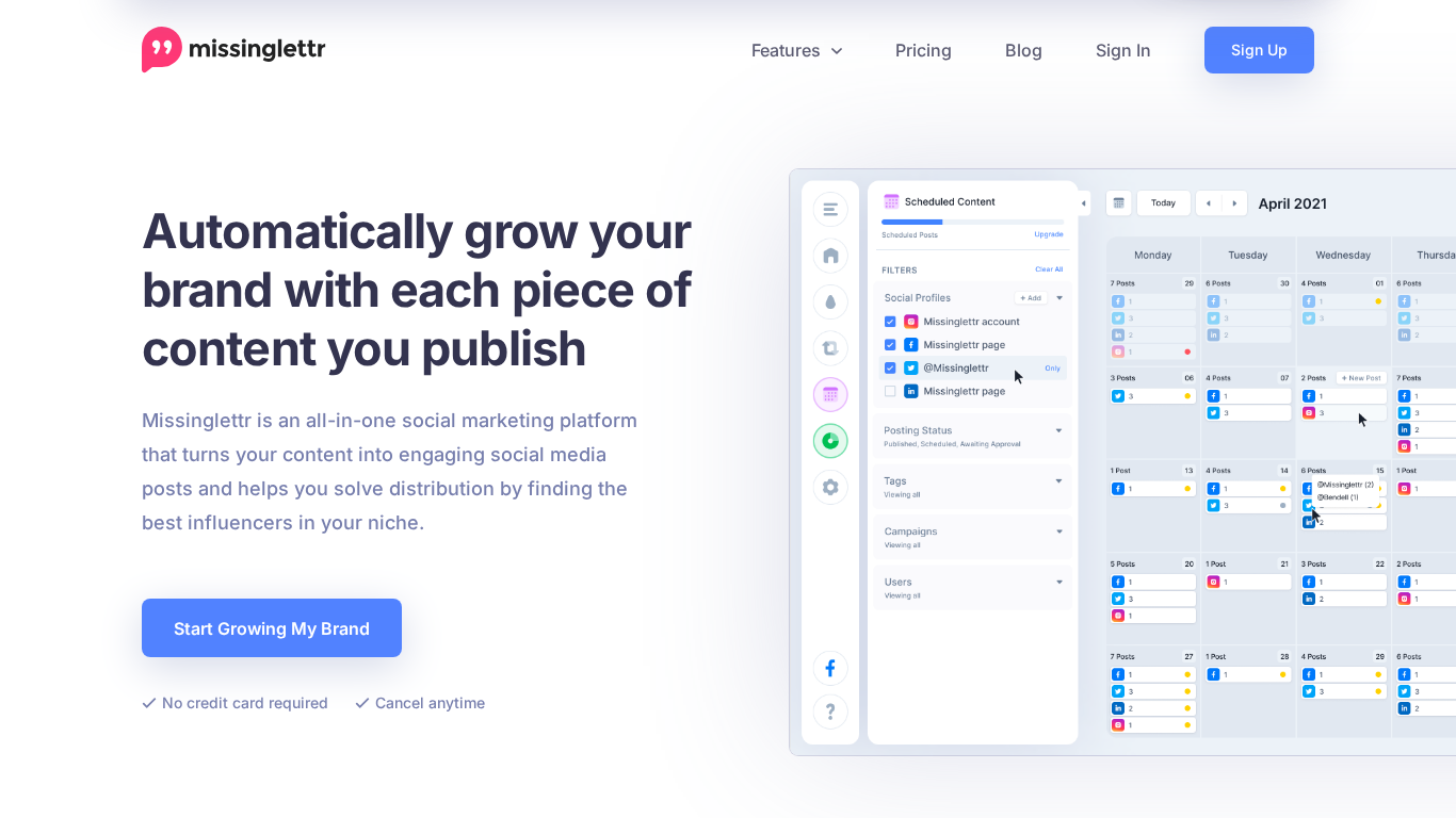 Programme d'affiliation Missinglettr