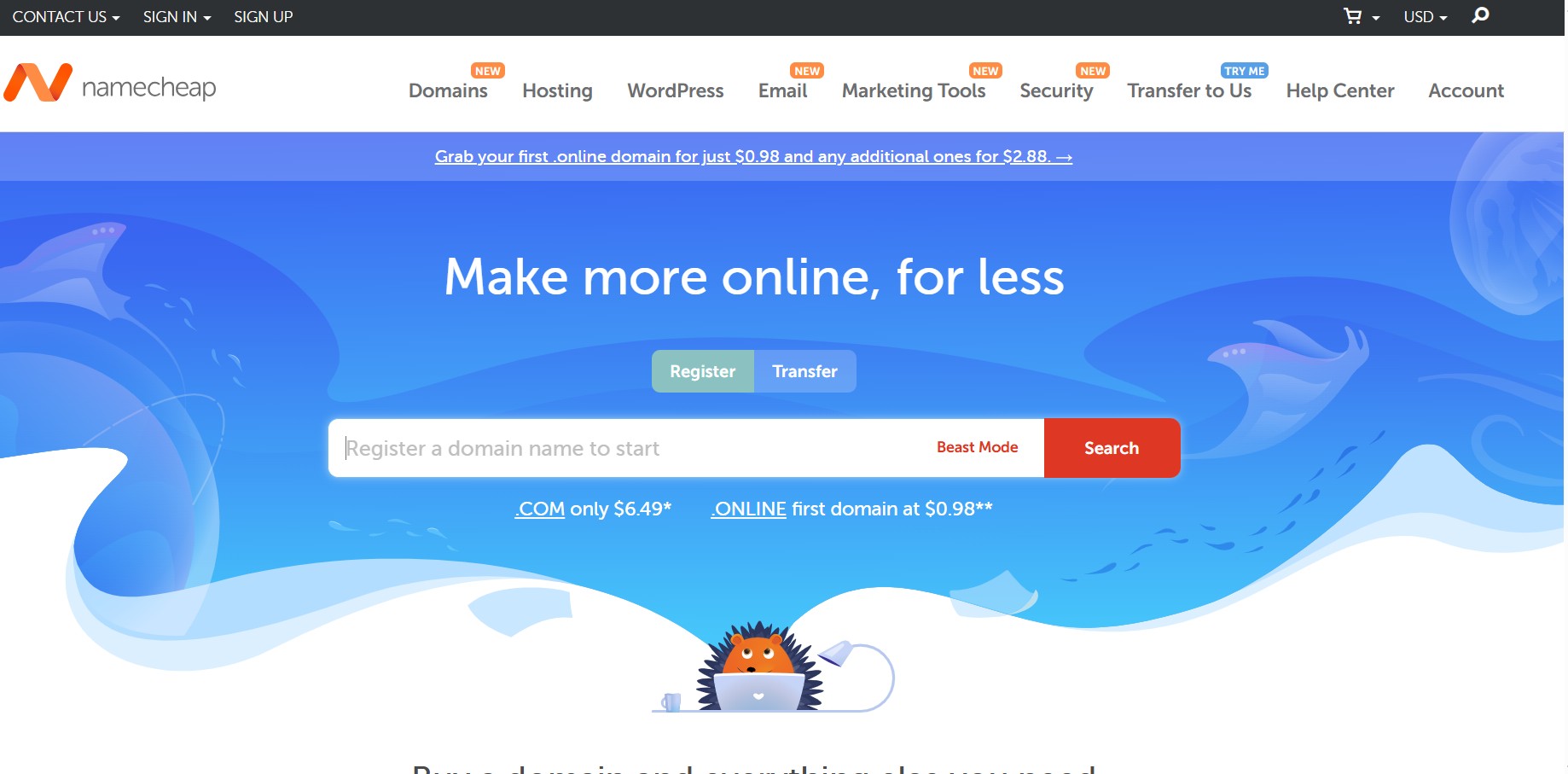 Programme d'affiliation Namecheap