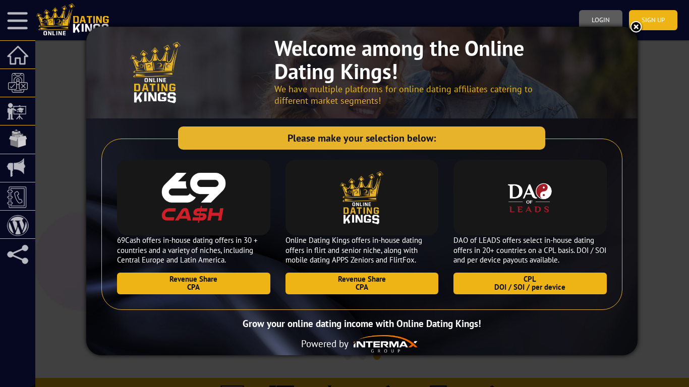 Programme d'affiliation Online Dating Kings