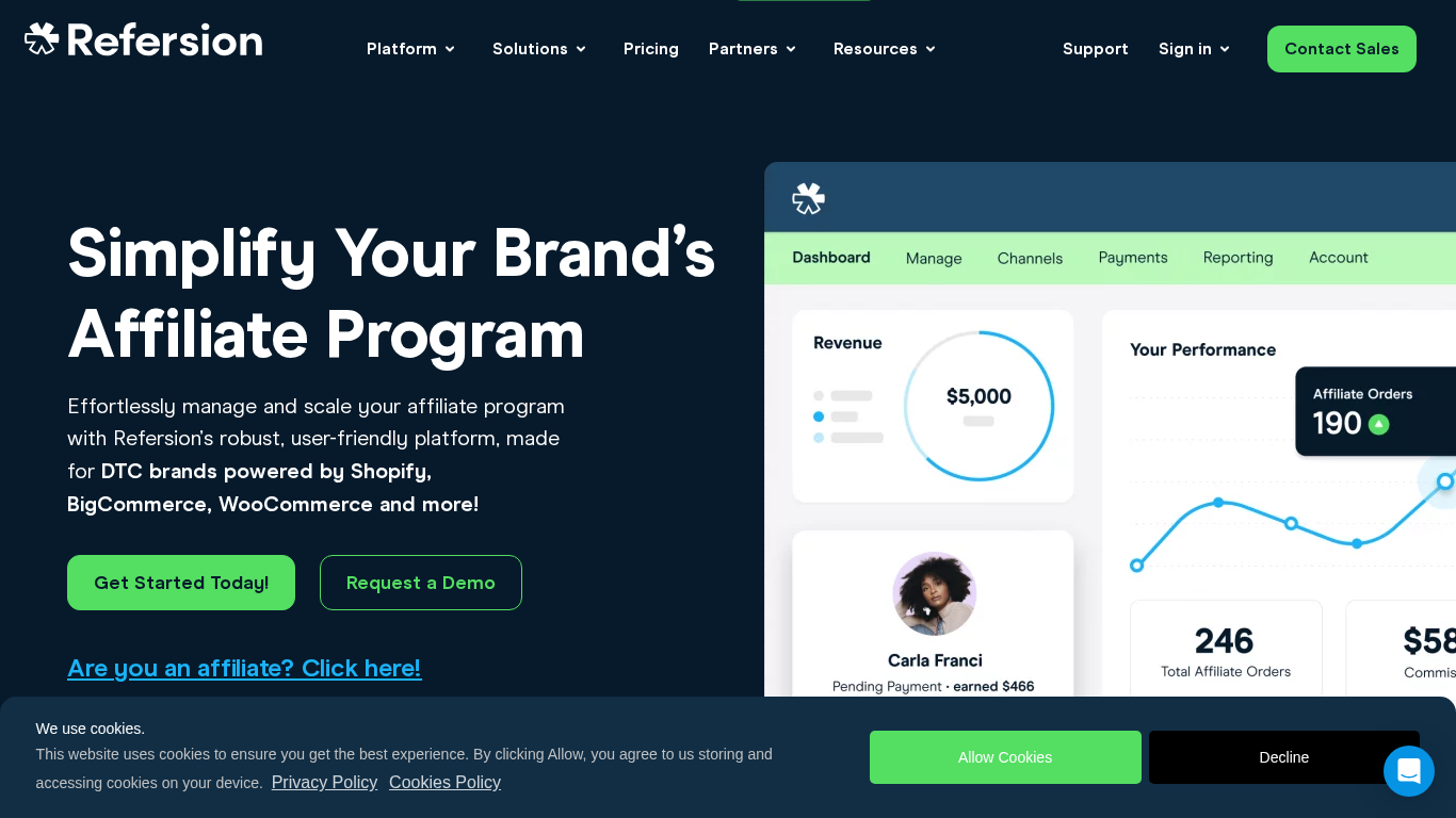 Programme d'affiliation Refersion Marketplace