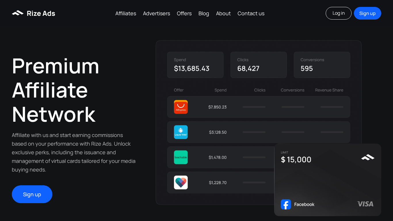 Programme d'affiliation Rize Ads