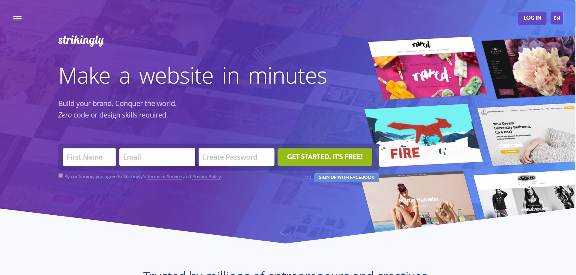 Programme d'affiliation Strikingly