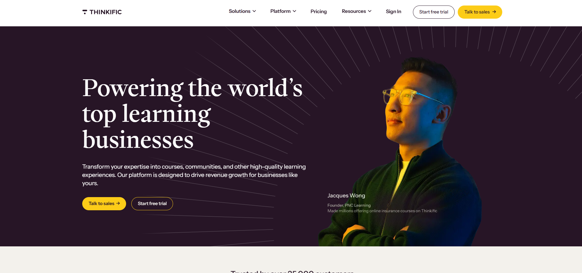 Programme d'affiliation Thinkific