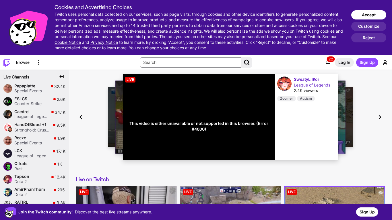Programme d'affiliation Twitch