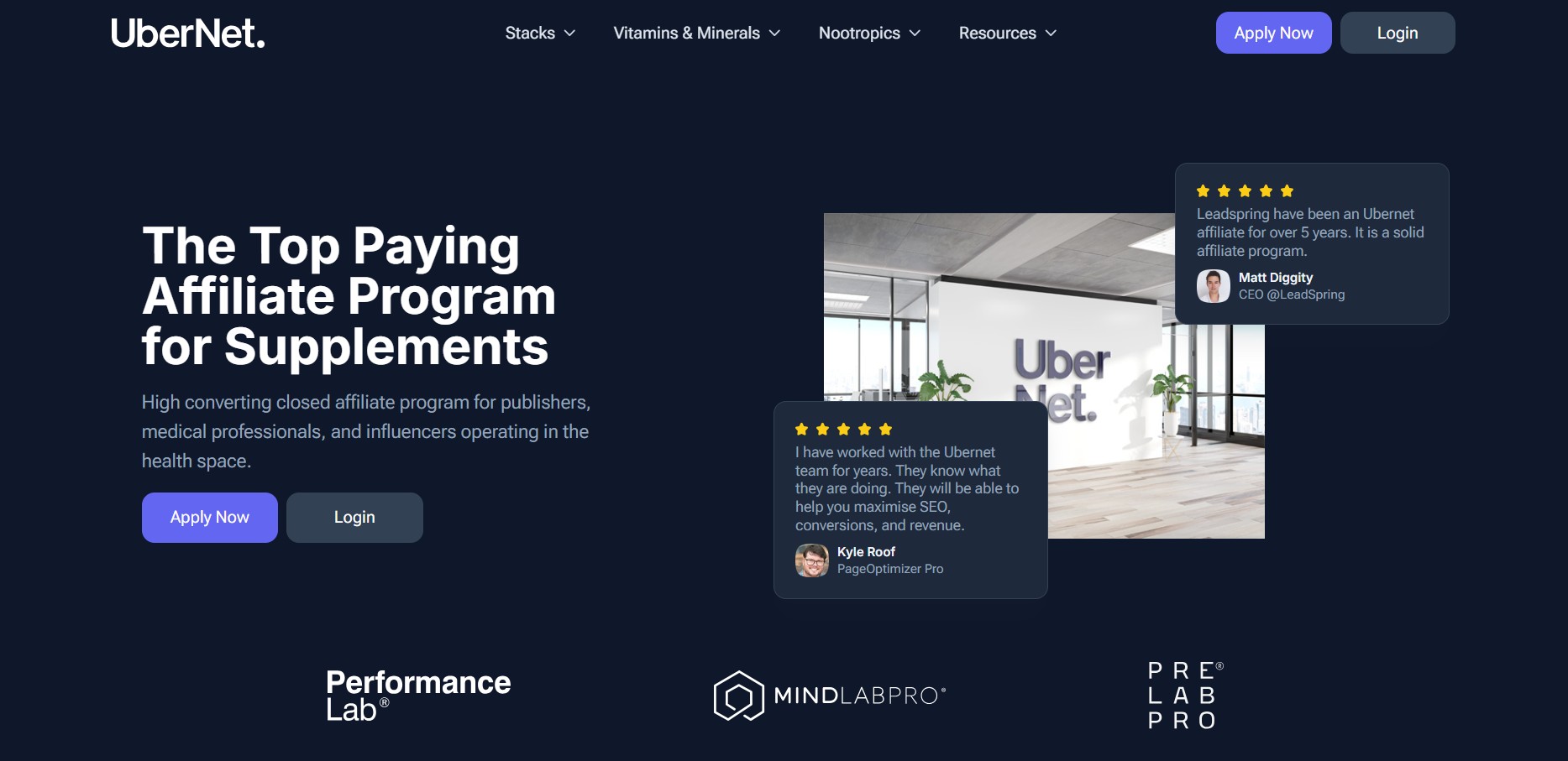 Programme d'affiliation Performance Lab