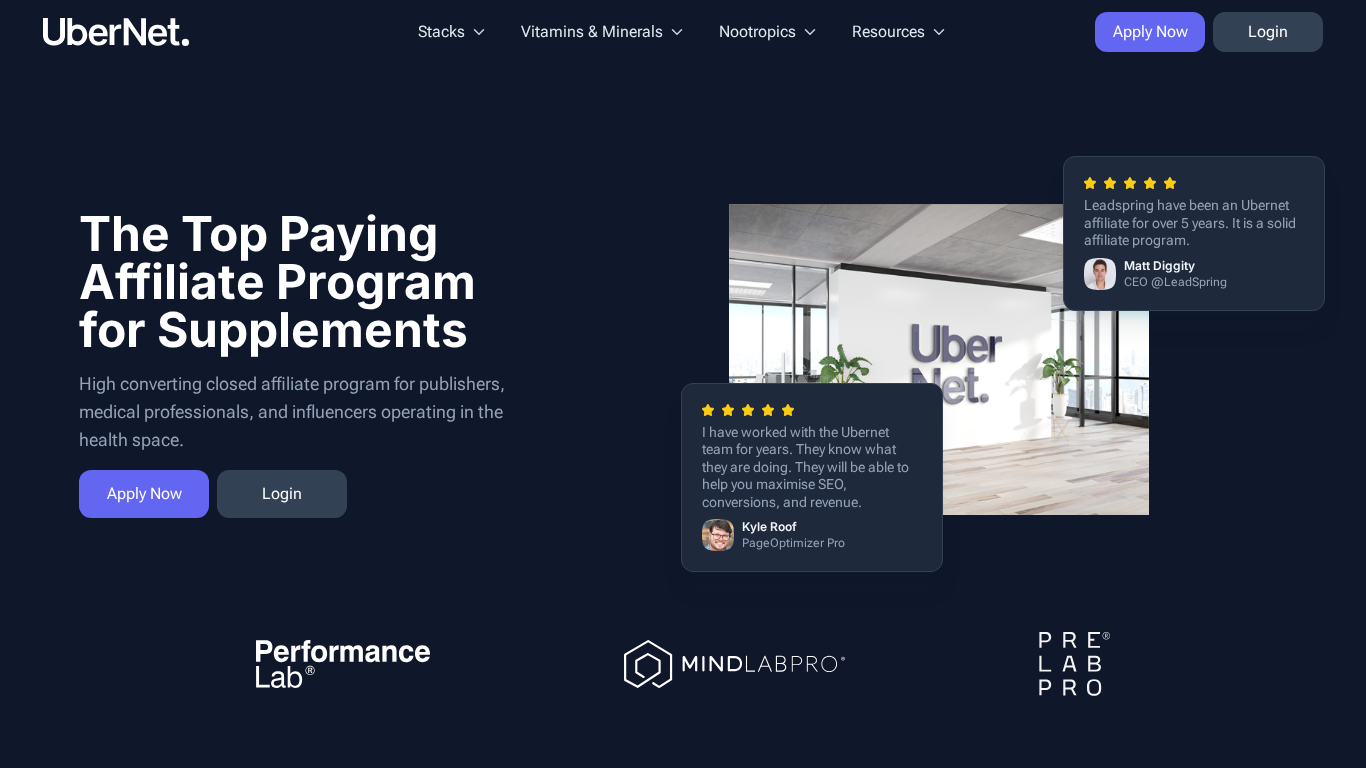 Programme d'affiliation UberNet