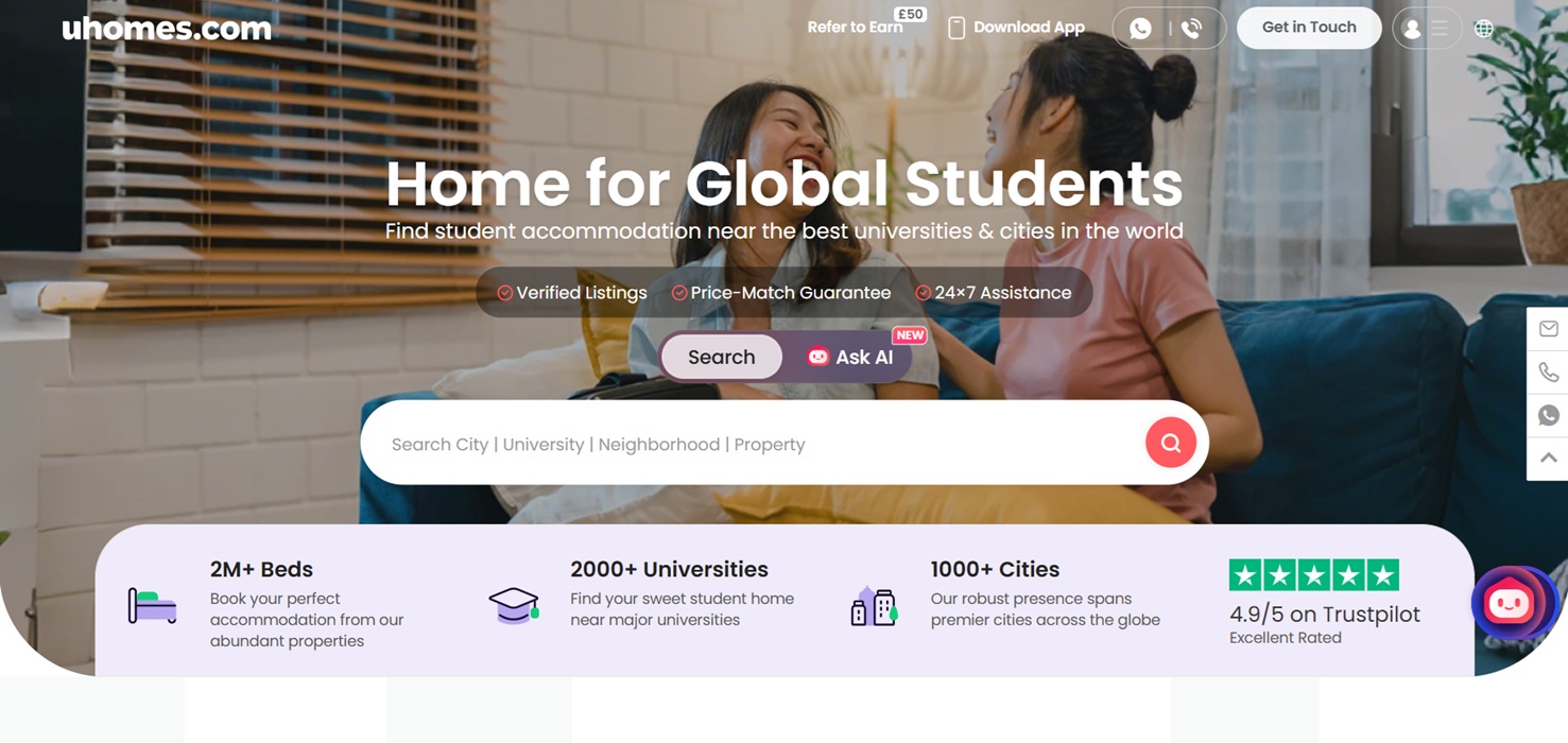 Programme d'affiliation uhomes.com pour l'hébergement étudiant