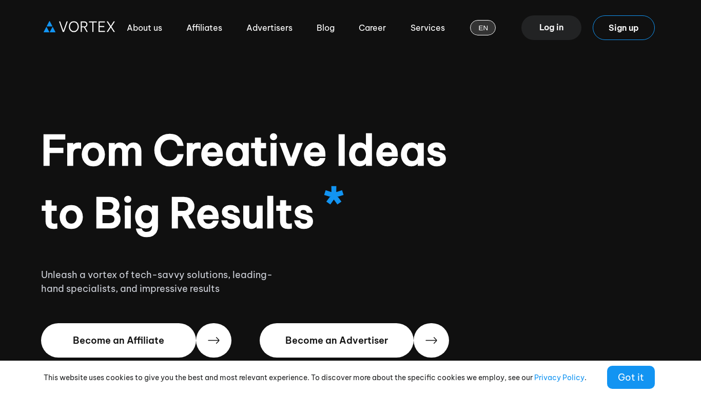 Programme d'affiliation Vortex Advertising