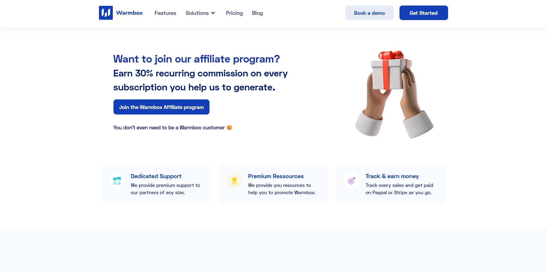 Programme d'affiliation Warmbox.ai