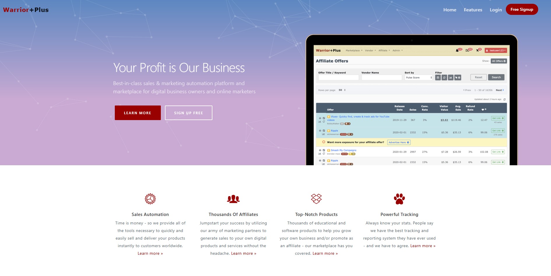 Programme d'affiliation WarriorPlus