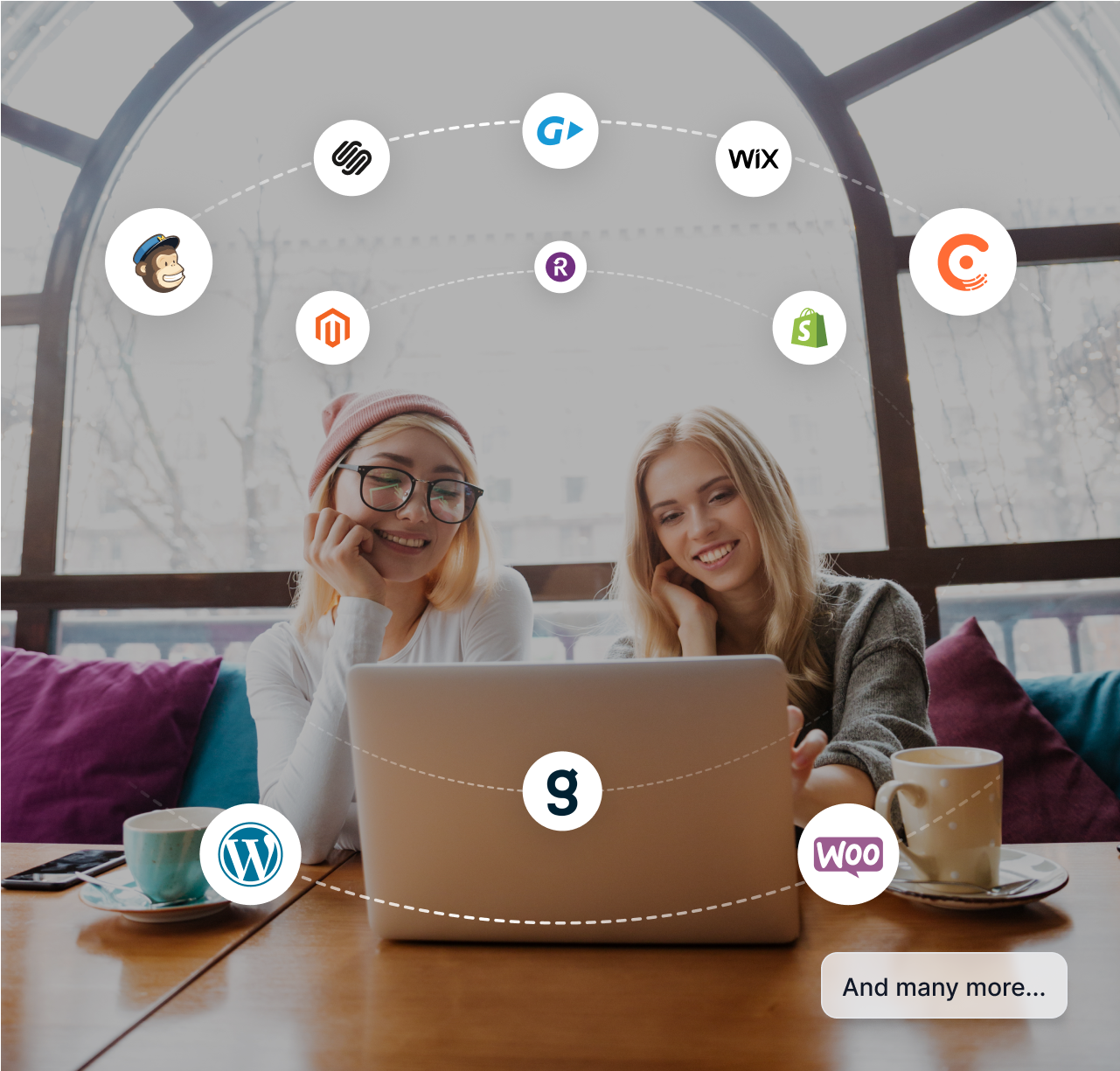 Un graphique montrant quelques intégrations CMS et passerelles de paiement avec Post Affiliate Pro.