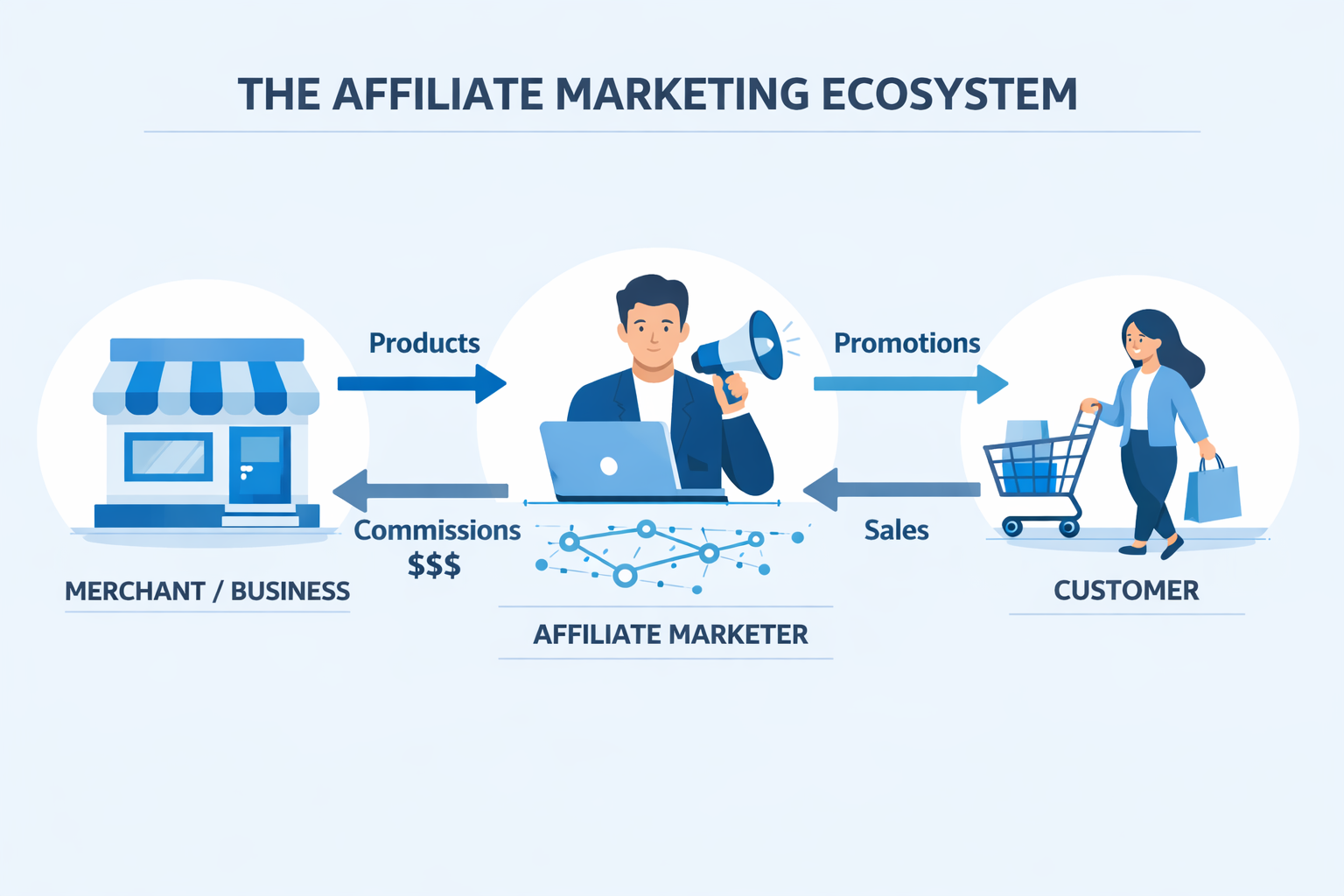 Qu'est-ce qu'un affilié marketing ? Définition, types et comment débuter