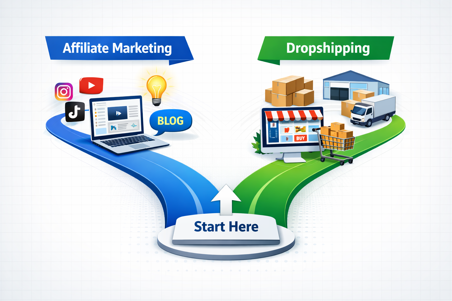 Marketing d'affiliation vs Dropshipping : Quel modèle d'affaires est le plus facile à démarrer