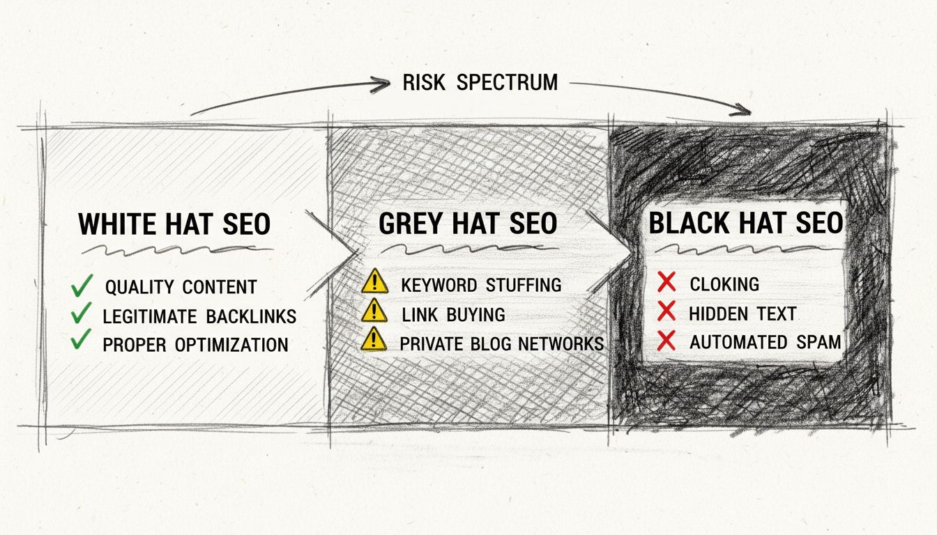 Comment fonctionne le SEO Grey Hat ? Risques, tactiques & meilleures alternatives
