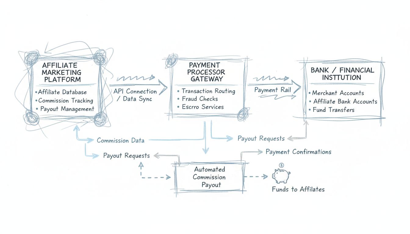 Intégration des processeurs de paiement avec un logiciel d'affiliation