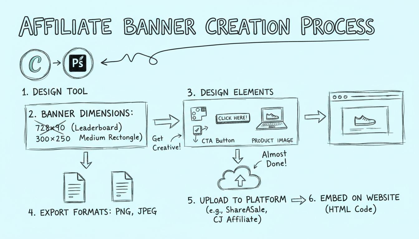 Étapes de création d’une bannière d’affiliation, des outils de conception à l’intégration sur le site web