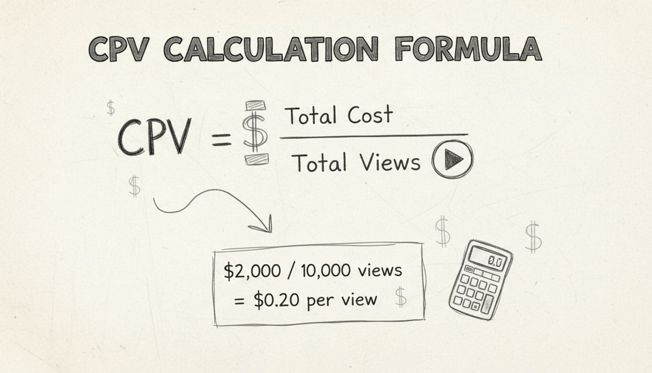 Comment le coût par vue (CPV) est-il calculé ?
