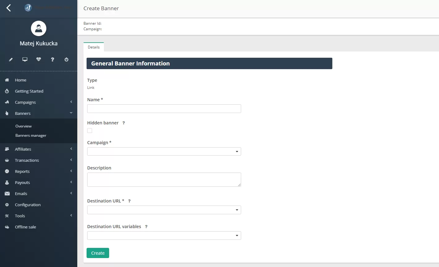 Créer une bannière dans Post Affiliate Pro