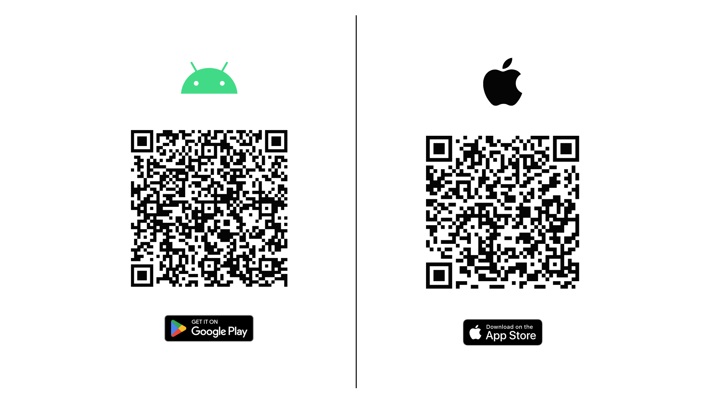 Codes QR de l'application mobile Post Affiliate Pro. Scannez le code QR et téléchargez l'application depuis Google Play ou l'App Store.