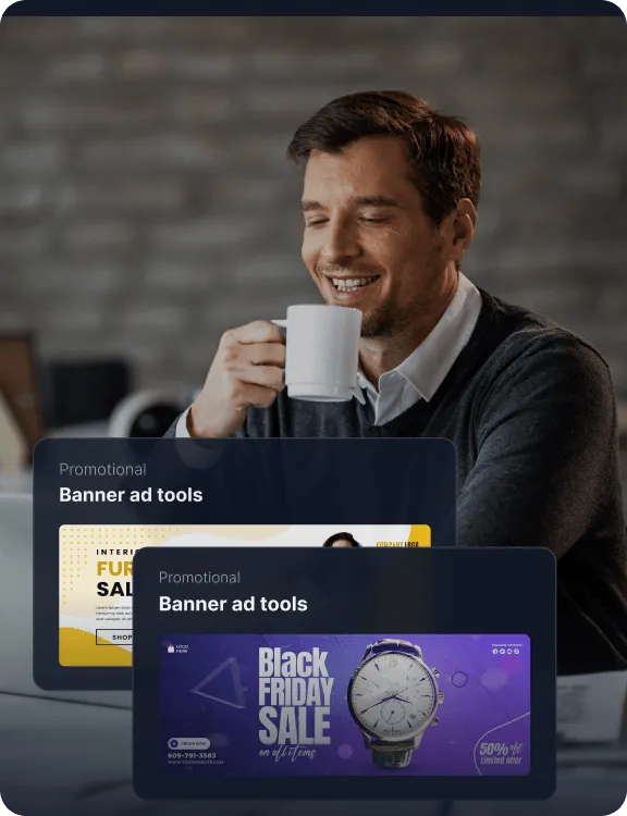 Illustration de supports promotionnels créatifs