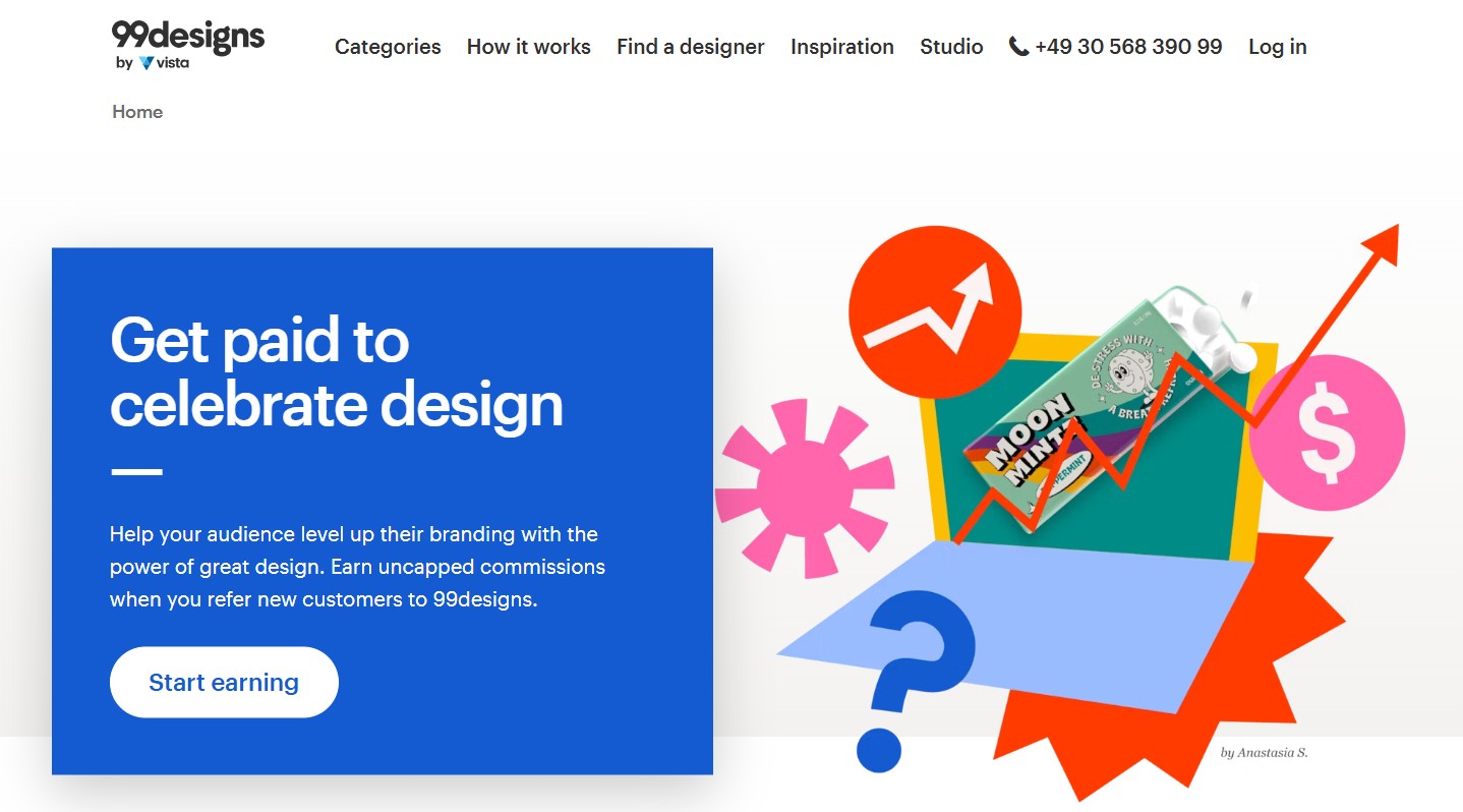 Programme d'affiliation 99designs