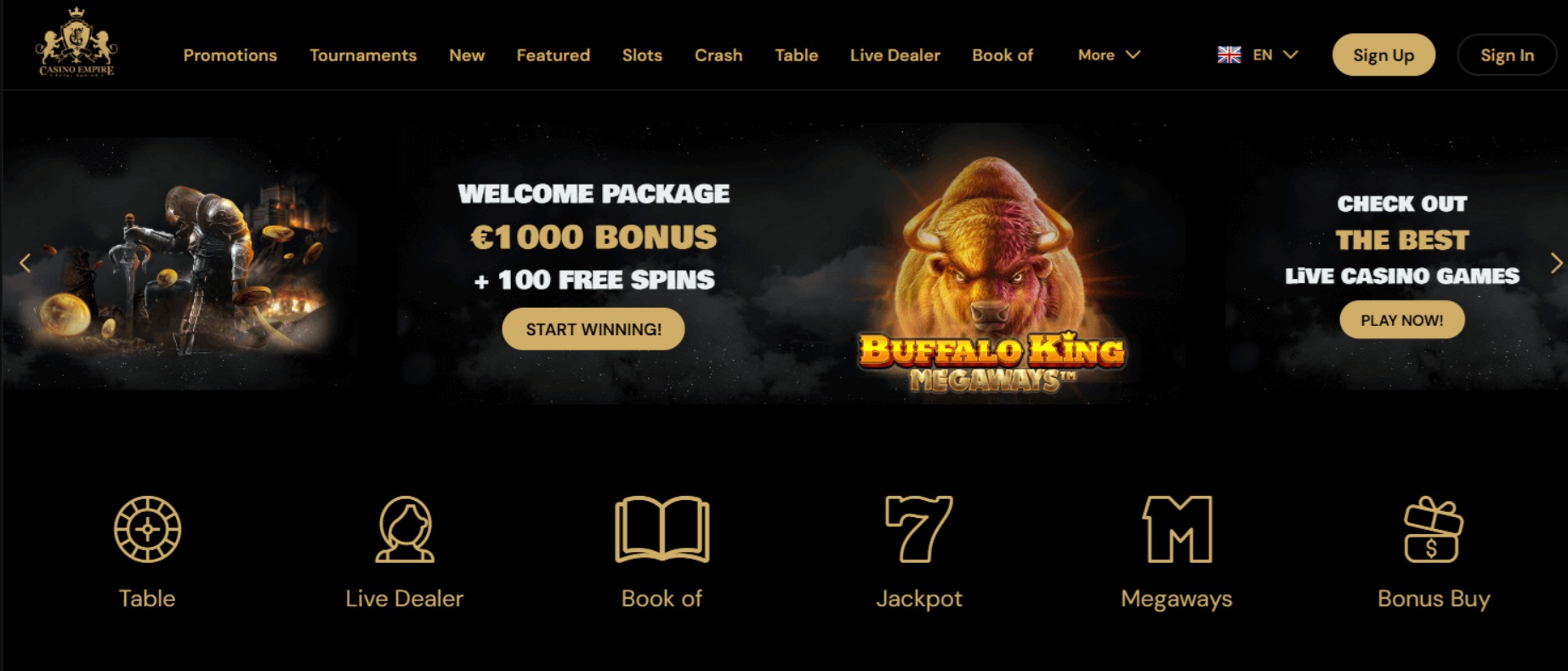Programme d'affiliation Casino Empire