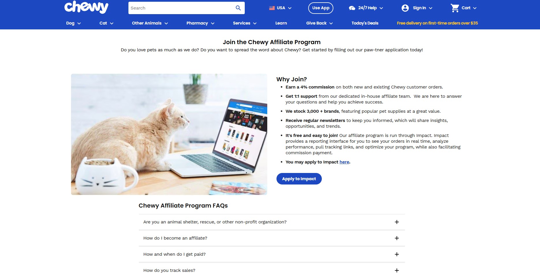 Programme d'affiliation Chewy