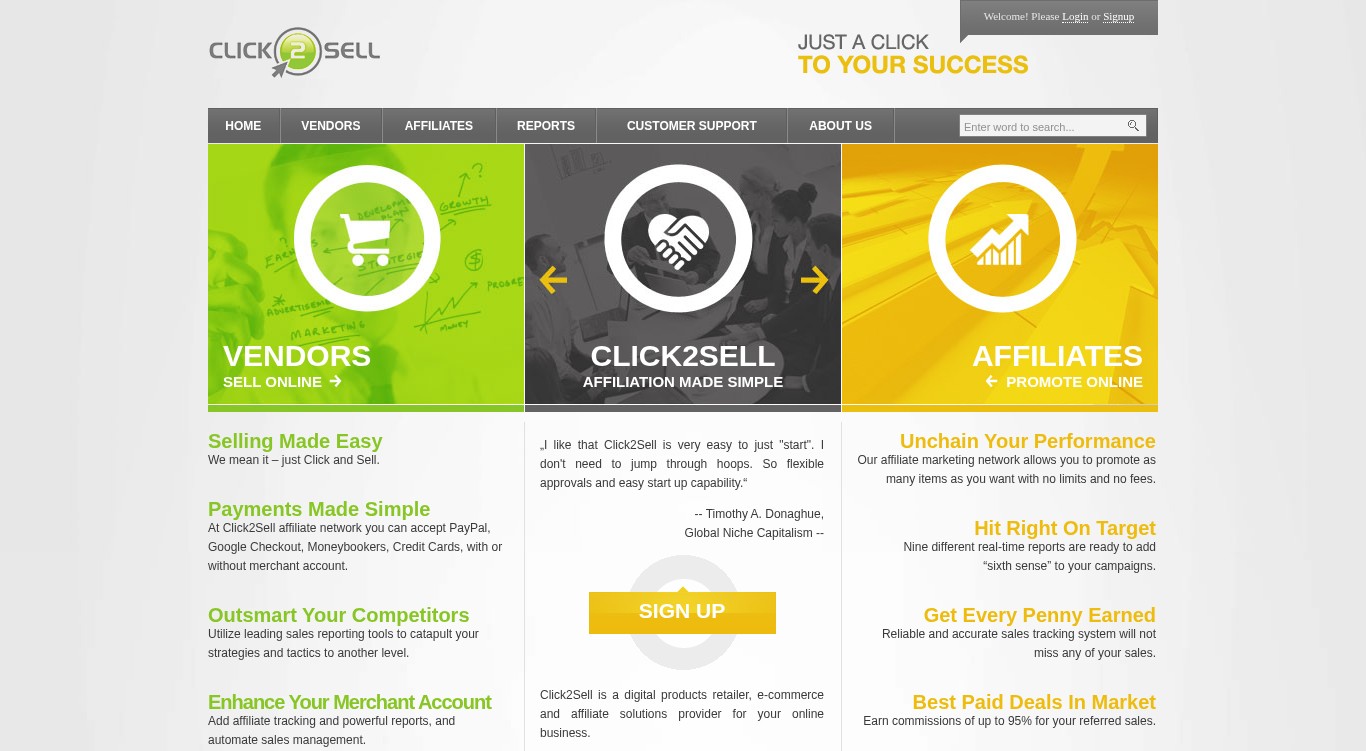 Programme d'affiliation Click2Sell