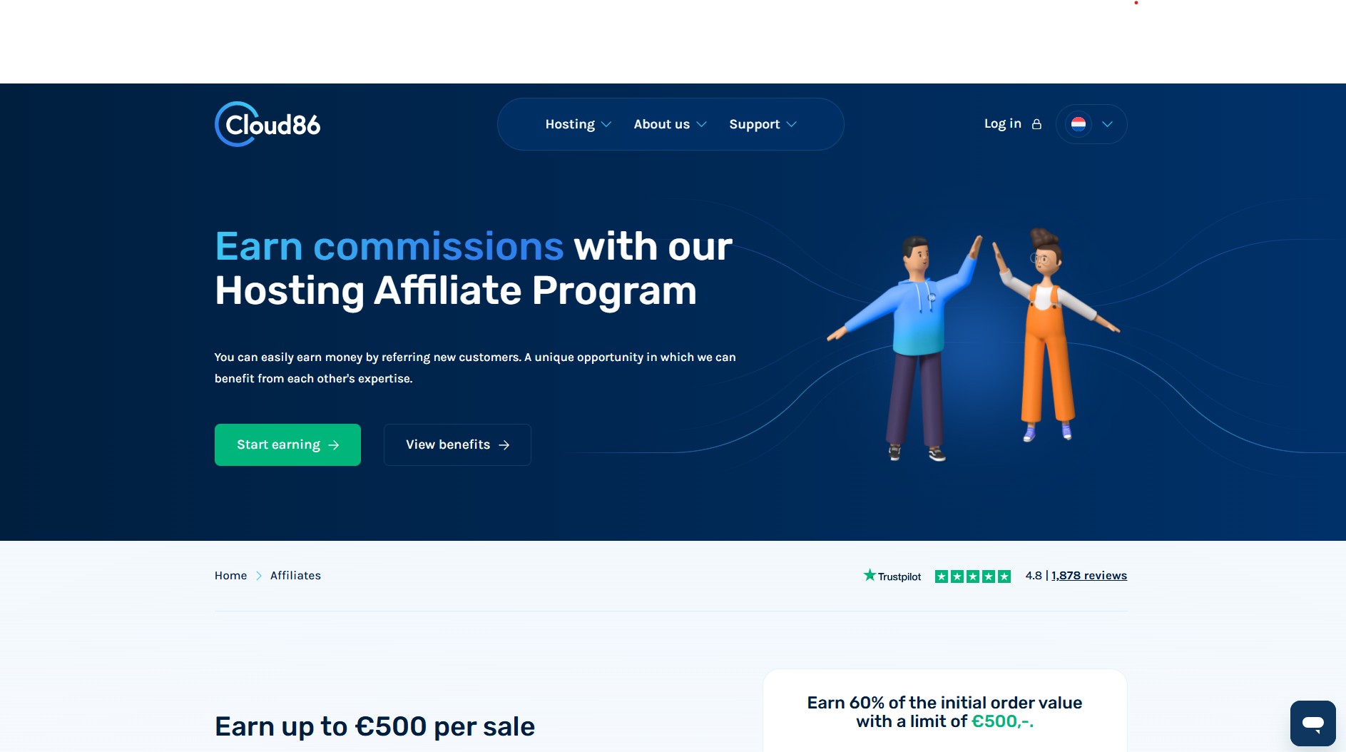Programme d'affiliation Cloud86