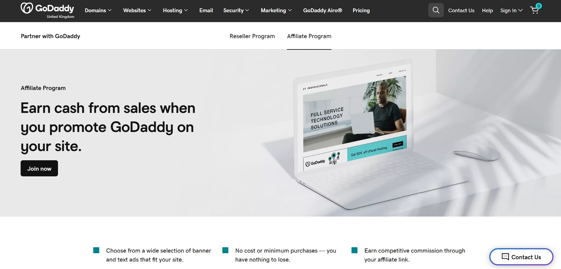 Programme d'affiliation GoDaddy