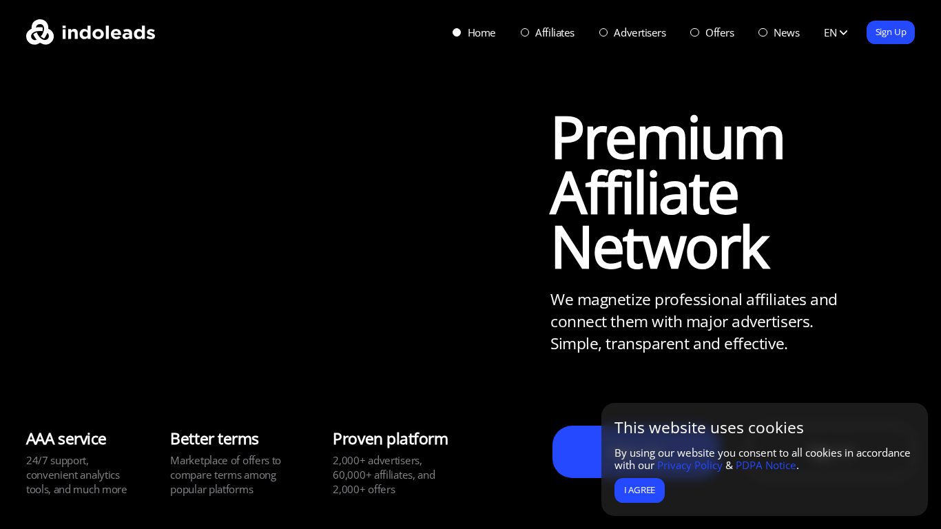 Programme d'affiliation Indoleads