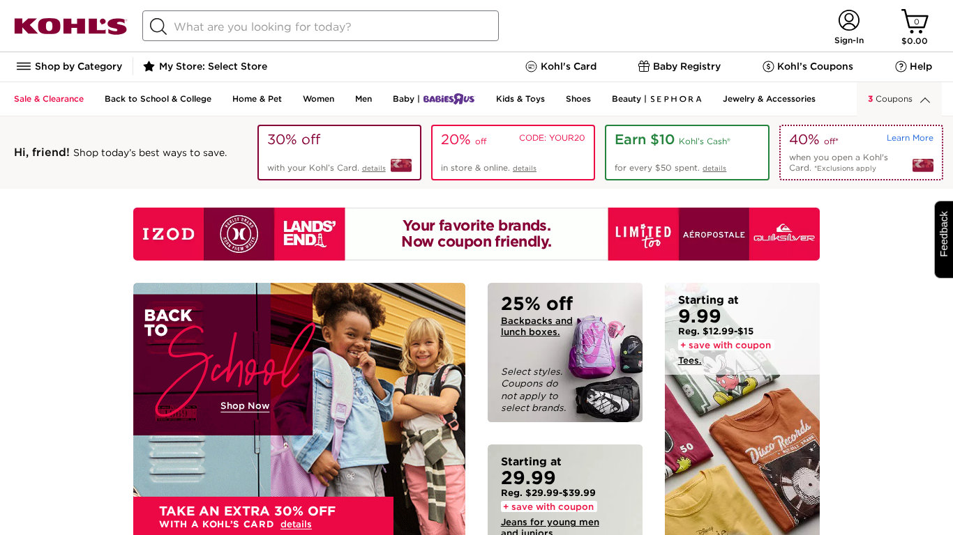 Programme d'affiliation Kohl's